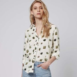 TopShop Cactus Print Button Down